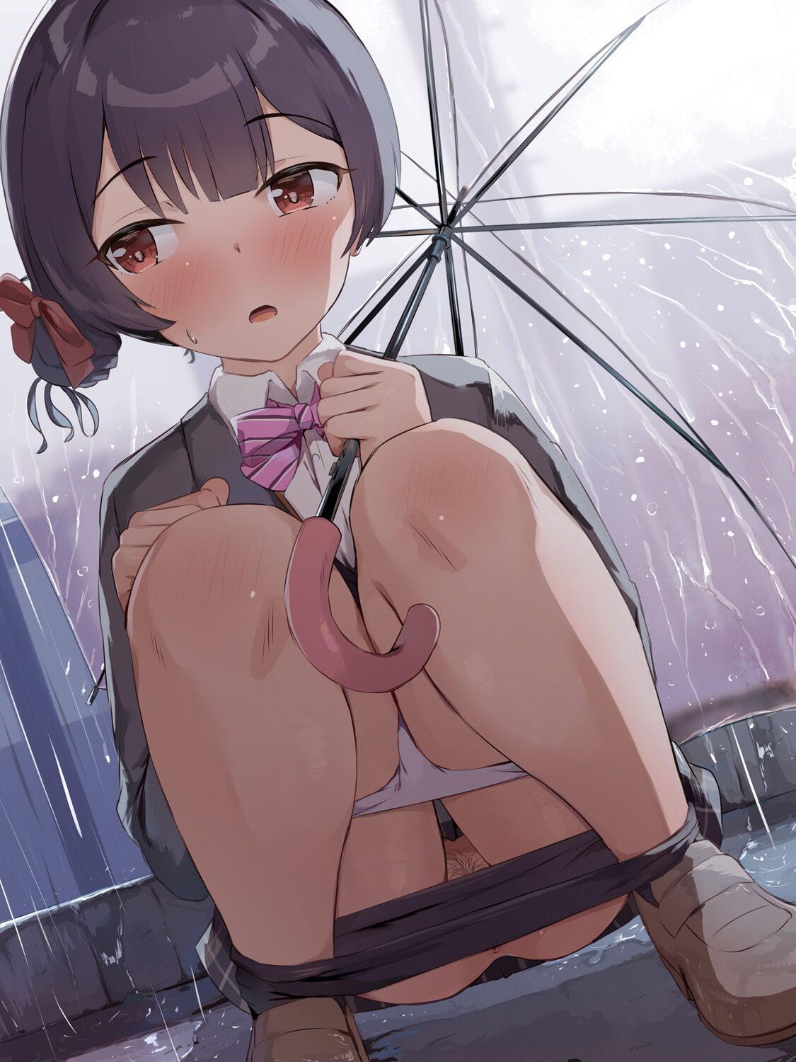 雨の日だから道でおしっこしてもバレないと思ってる杜野凛世さん page 6 full