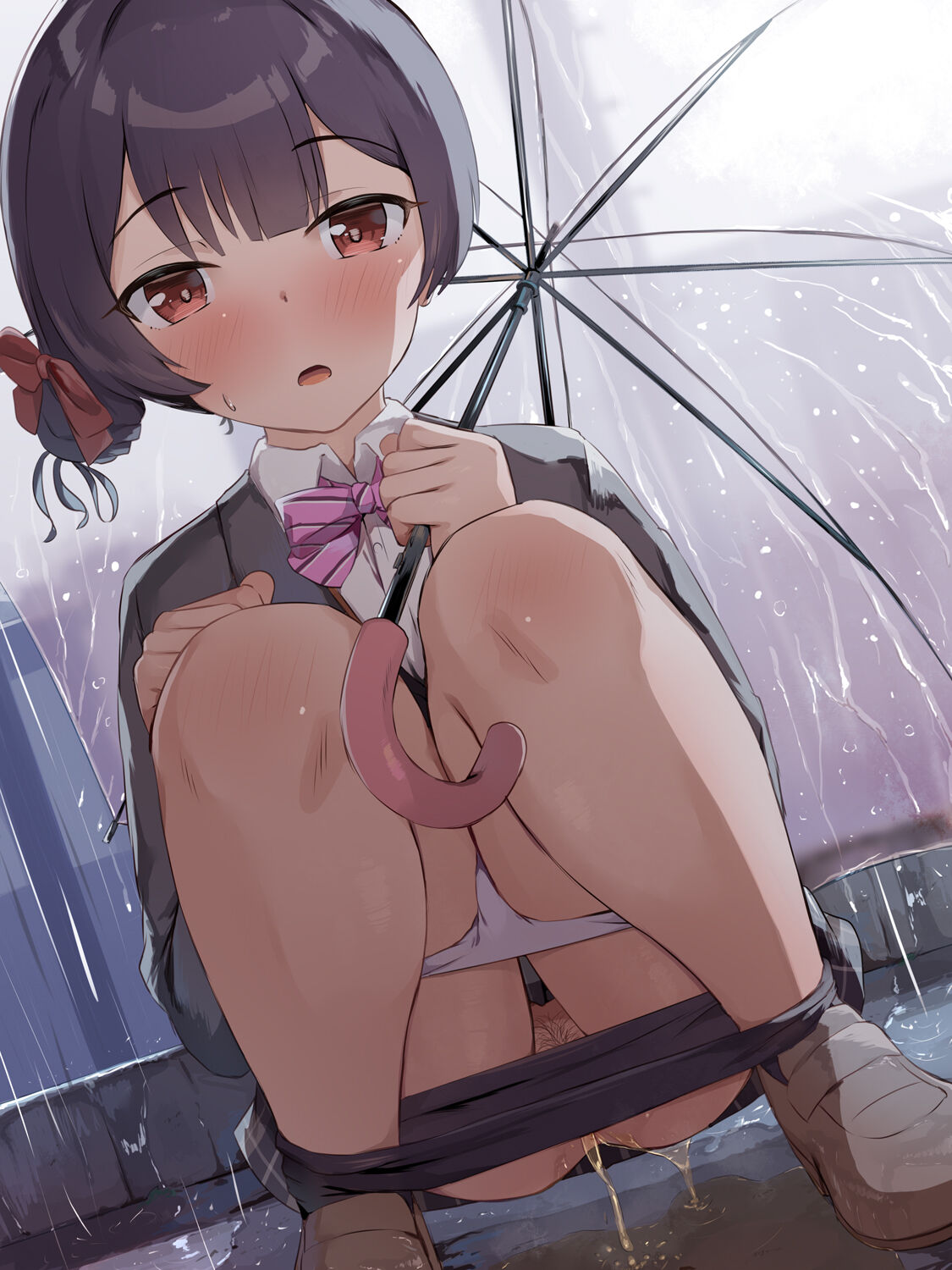 雨の日だから道でおしっこしてもバレないと思ってる杜野凛世さん page 7 full