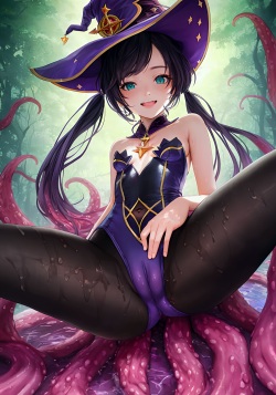 [RockHardArt] Mona Megistus and Tentacle