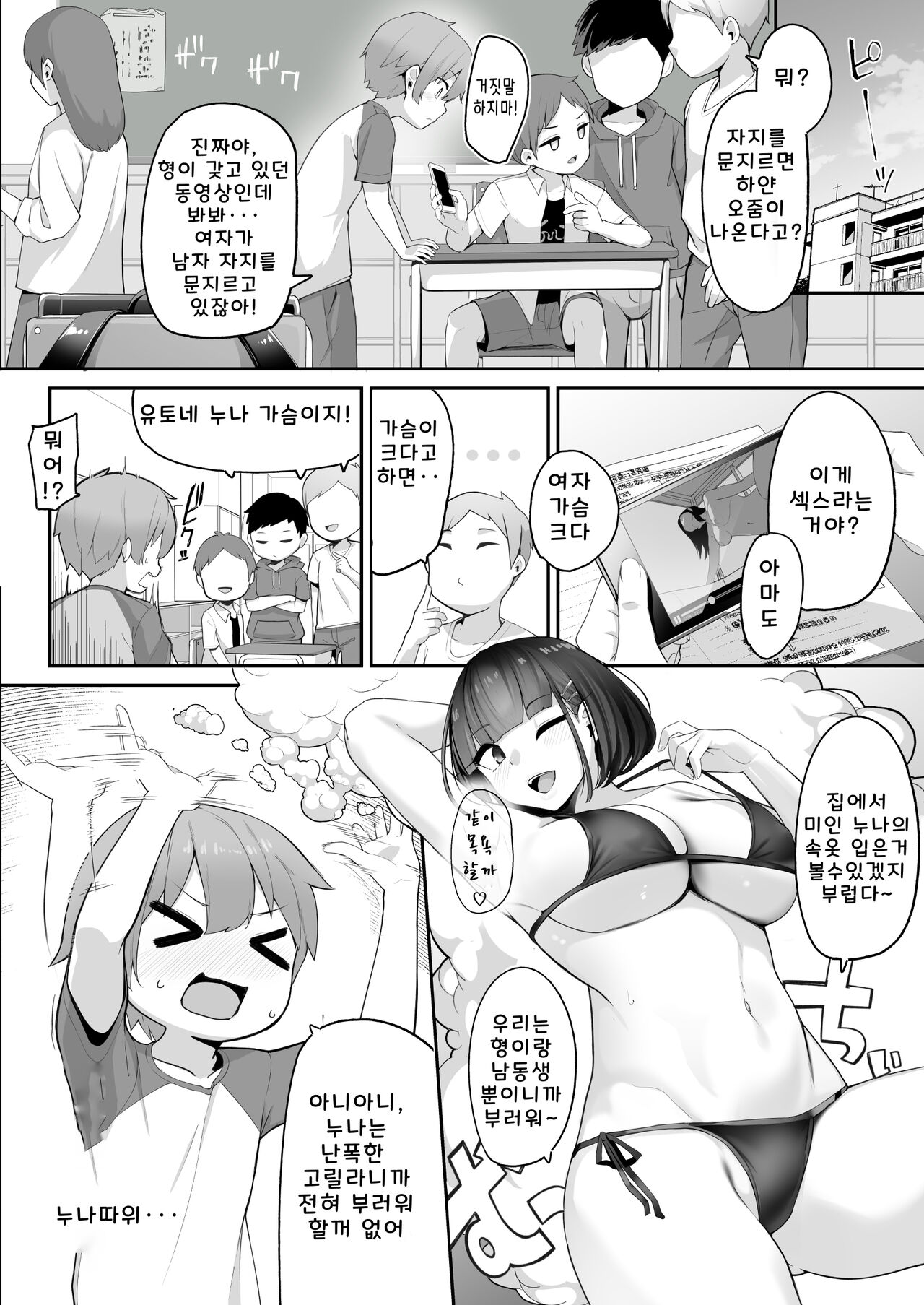 Boku to Gasatsu na Onee no Seiyoku Shori Seikatsu | 나와 털털한 누나의 성욕 처리 생활 page 10 full