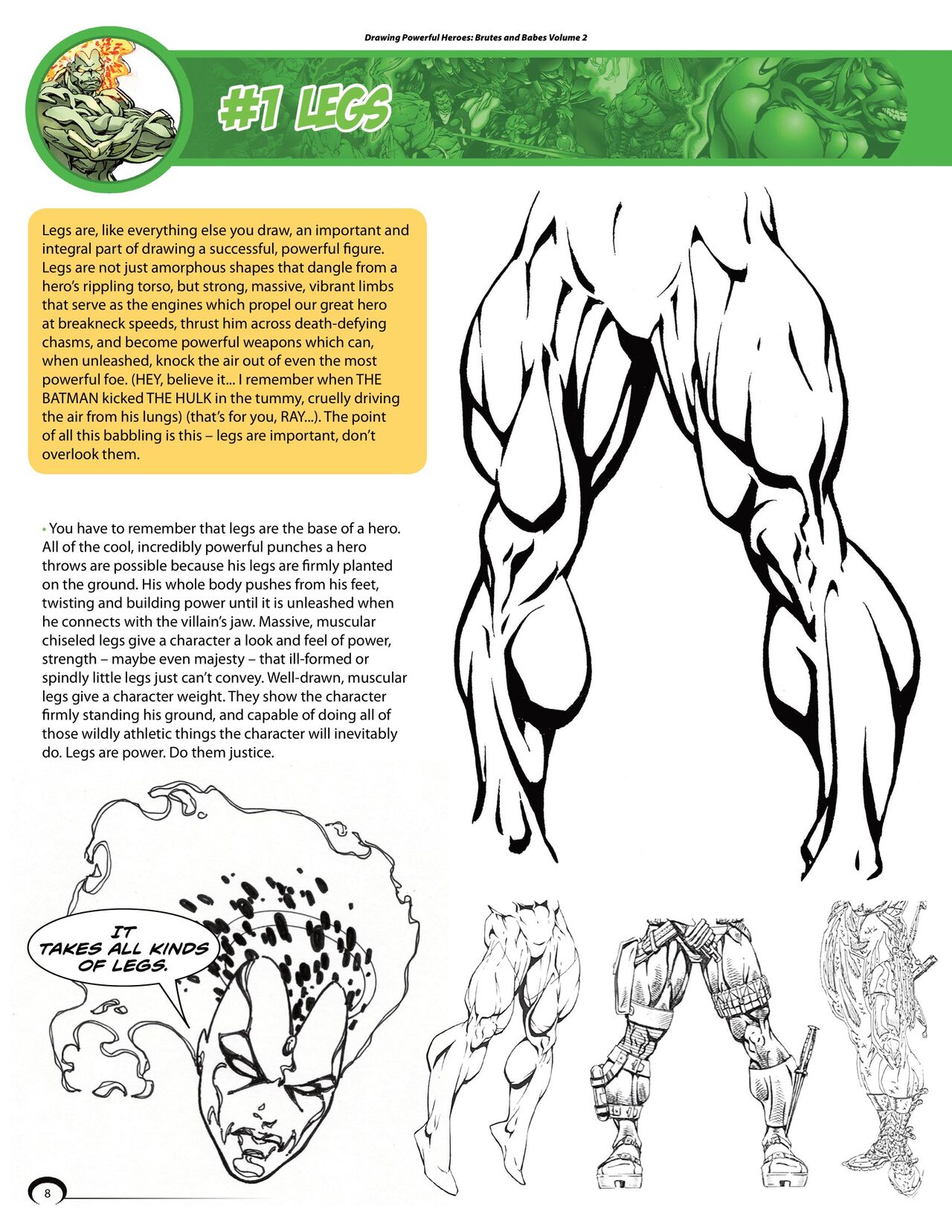 Drawing Powerful Heroes 2 by Bart Sears page 8 full
