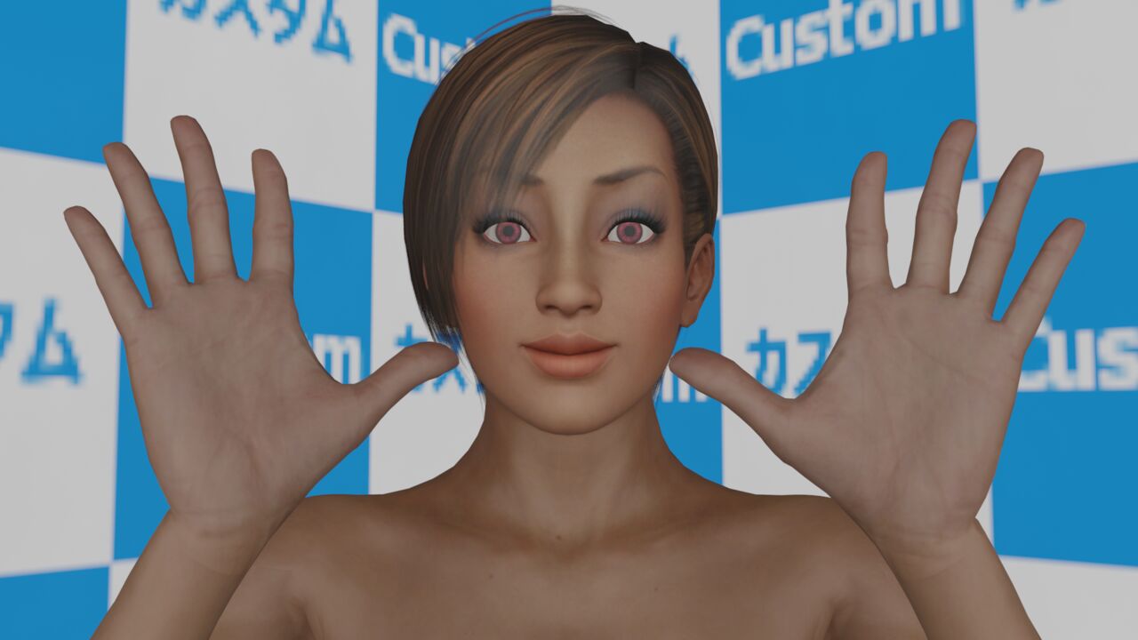 3D woman wide spread palm hands fetish page 3 full