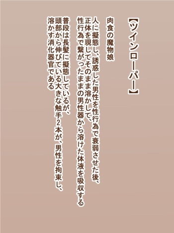 100円まもの娘シリーズ「ツインローパー」 cover