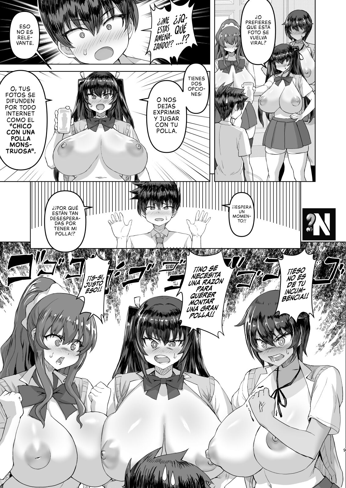 Dekachin ni Nattara Kyonyuu Osananajimi to Sono Kyonyuu Tomodachi-tachi Harem ni Natta!! | Cuando mi Polla se puso Grande, mi Amiga de la Infancia y sus Amigas de Tetas Enormes Entraron en Celo y me Hicieron un Harem page 9 full