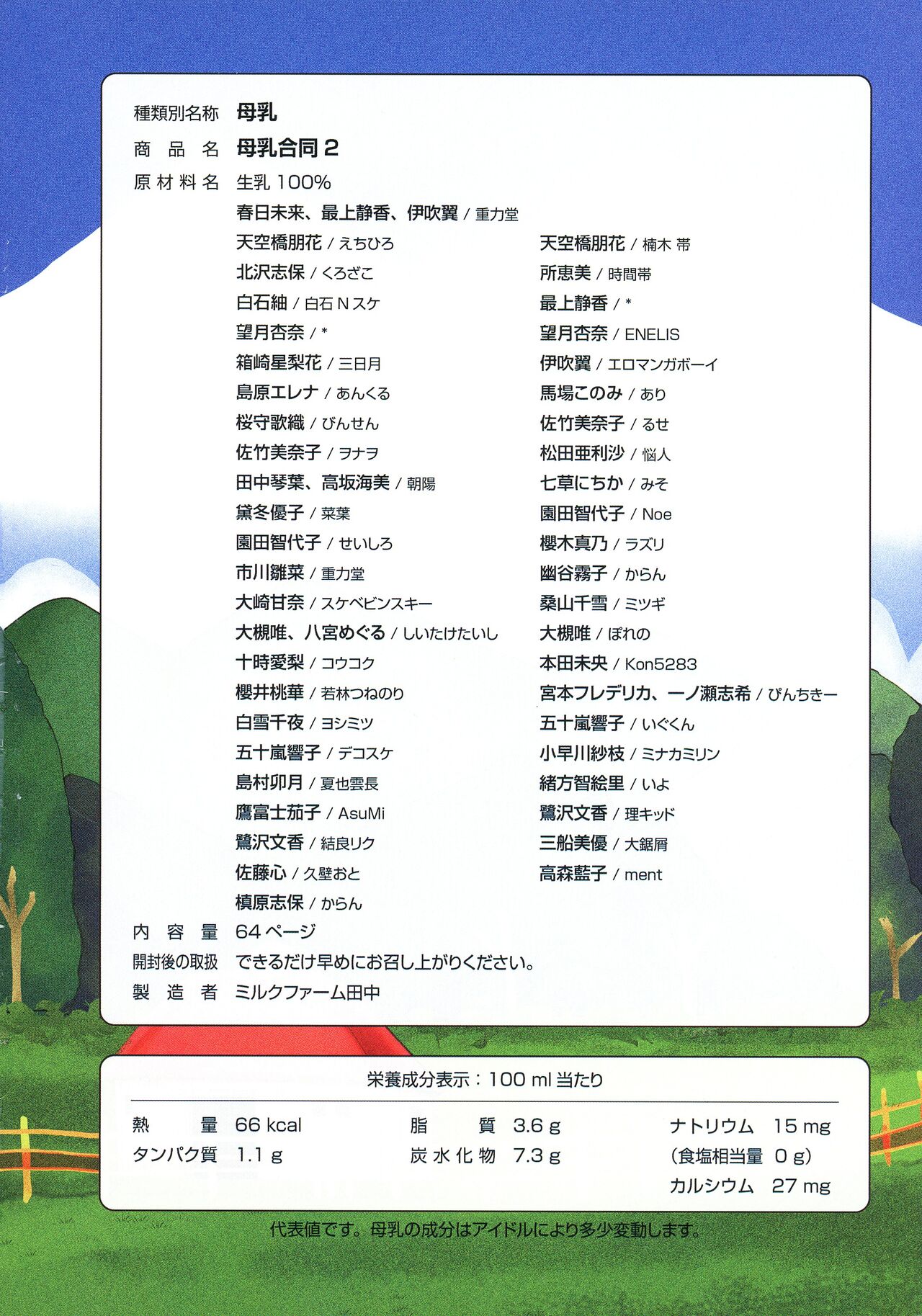 M@STER MILK Lactation Anthology 2 page 4 full