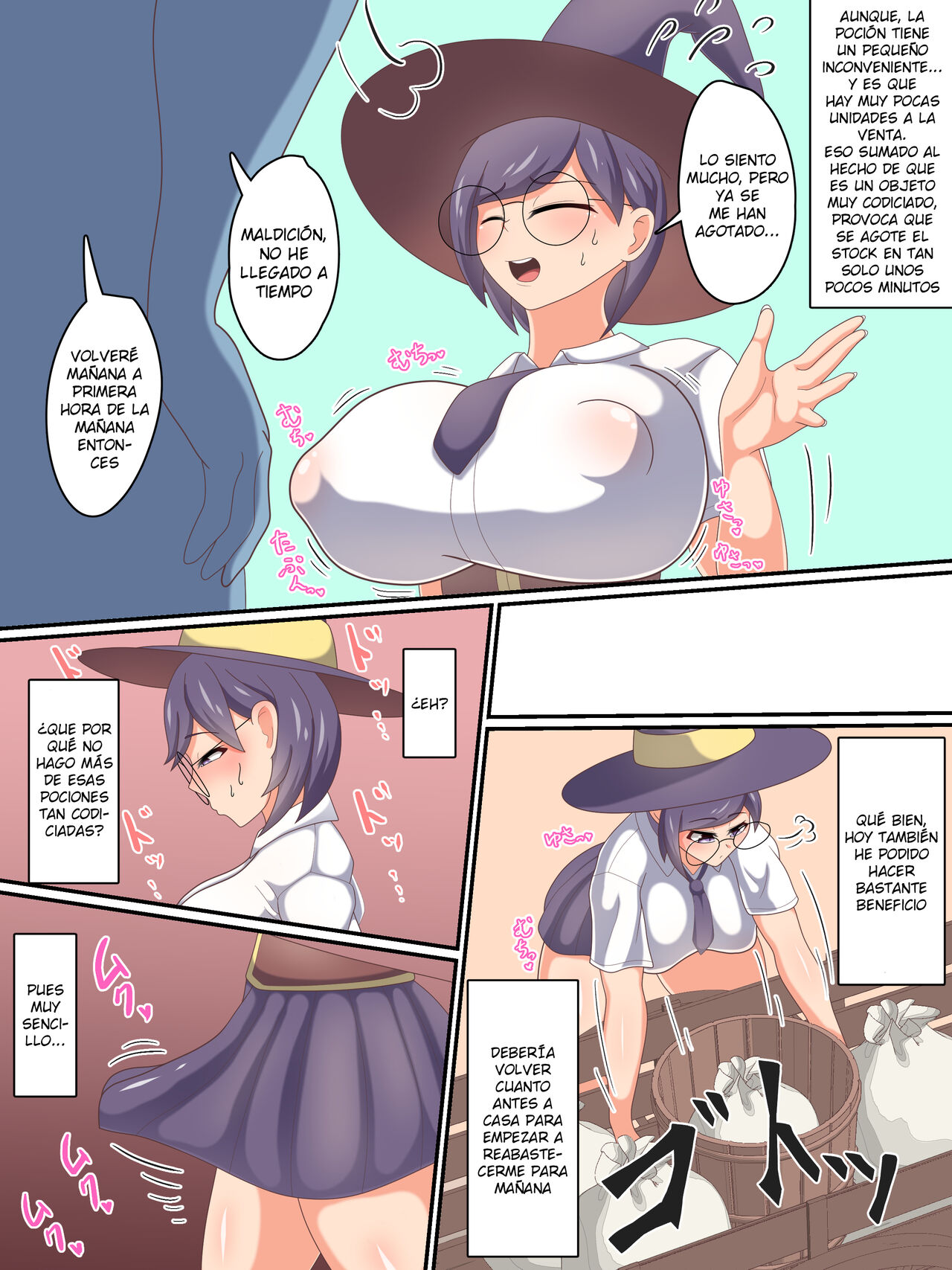 Futanari Mahoutsukai ga Shokushutou ni Hitasura Seieki Shiborareru Ohanashi. | La Historia De Una Maga Futanari Cuya Polla Es Ordeñada Por Tentáculos. page 3 full