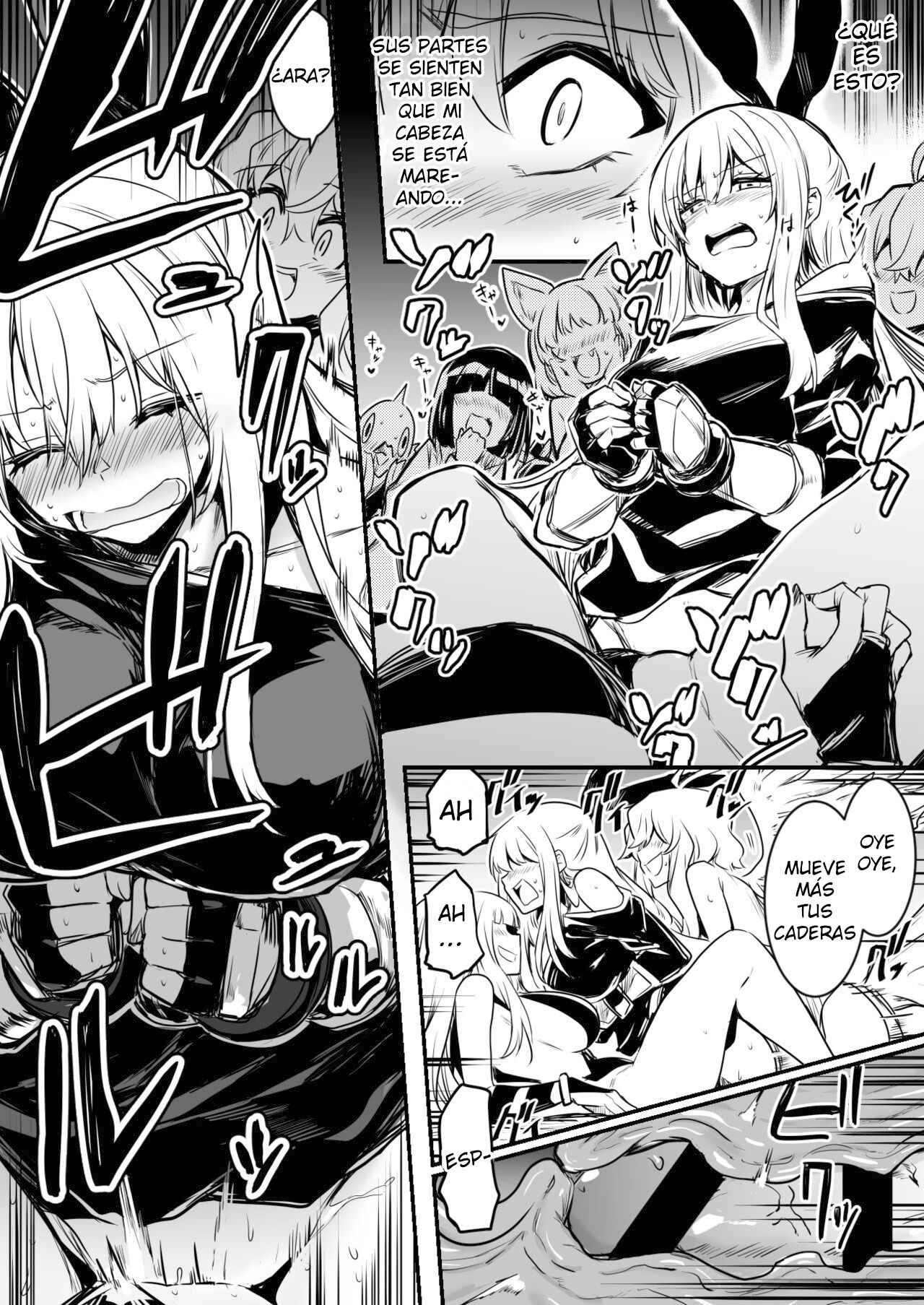 Mazoku ni Toraerare Ochinchin o Hayasarete Konwaku suru ga Me no Mae no Samazama na Mazoku no Nyotai ni Koufun shite shimai, Gyaku Rape sareru you na Katachi de Kawarugawaru Majiwatte shimau Boukensha-chan page 4 full