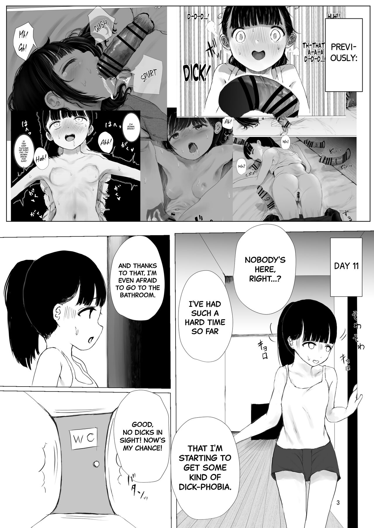 JC Chinpo-beya Ikkagetsu Seikatsu Challenge!!  | One-month lifestyle challenge: A Middle Schooler rooming in an apartment filled with dicks! page 2 full