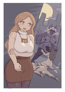 ［Mokushi］OL Futanari Werewolf Transfur
