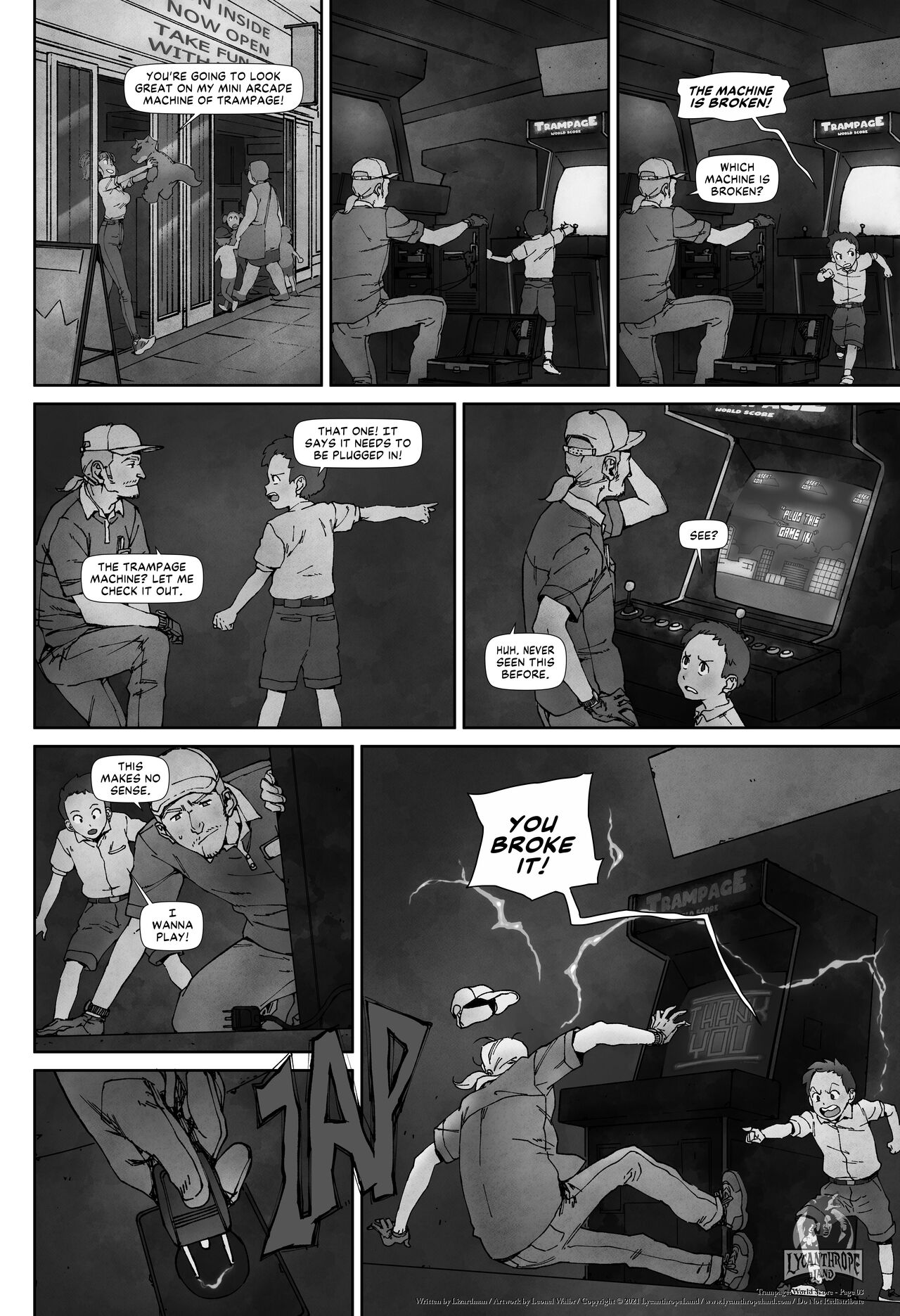 Trampage: World Score - BW page 3 full