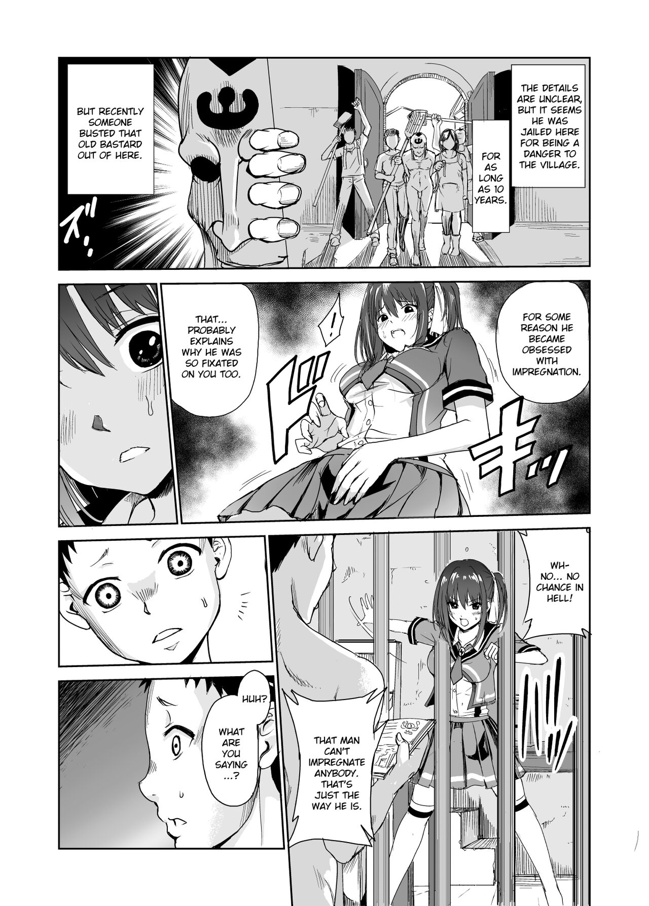 Tsuyagari Mura 3 ~Kareshi o Mamoru Tame Hikyou no Mura de Kyousei Gohoushi &amp; NTR Sex~ page 9 full