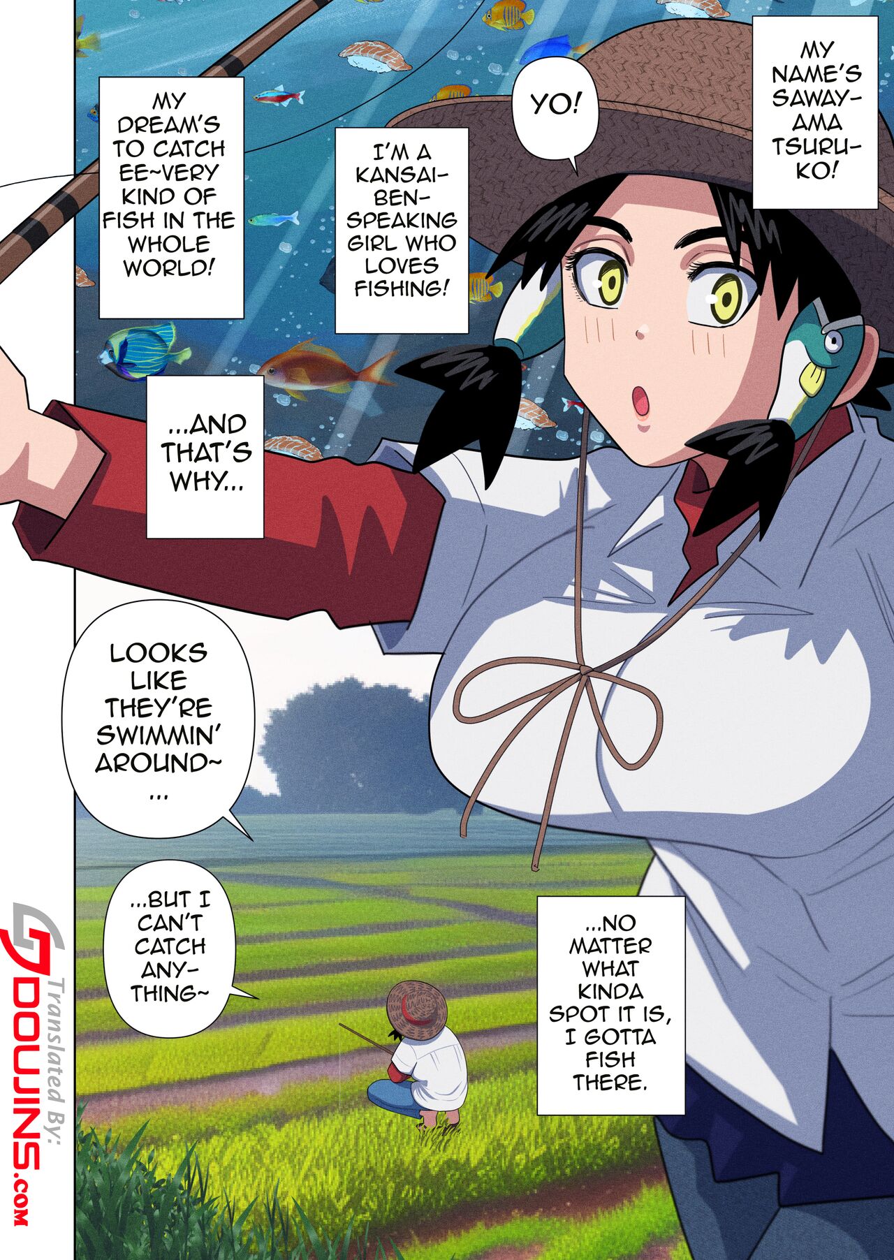 Kansai-ben Tsuri Joshi -Takusan Tsuriko no Kin Kasegi- | Kansai Accented Fisherwoman - A Fishing Girl Making Lots of Money- page 2 full