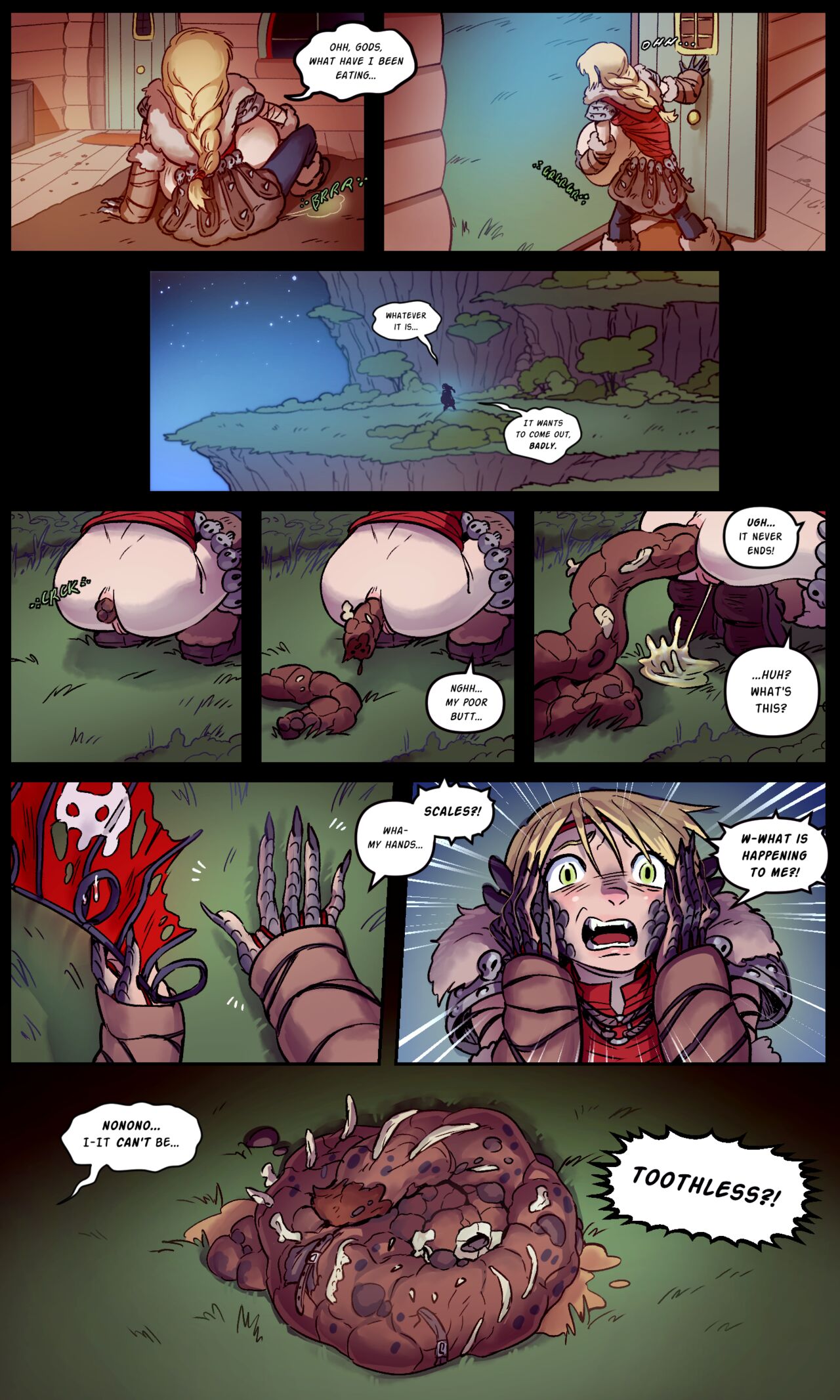 Astrid eats Toothless page 4 full