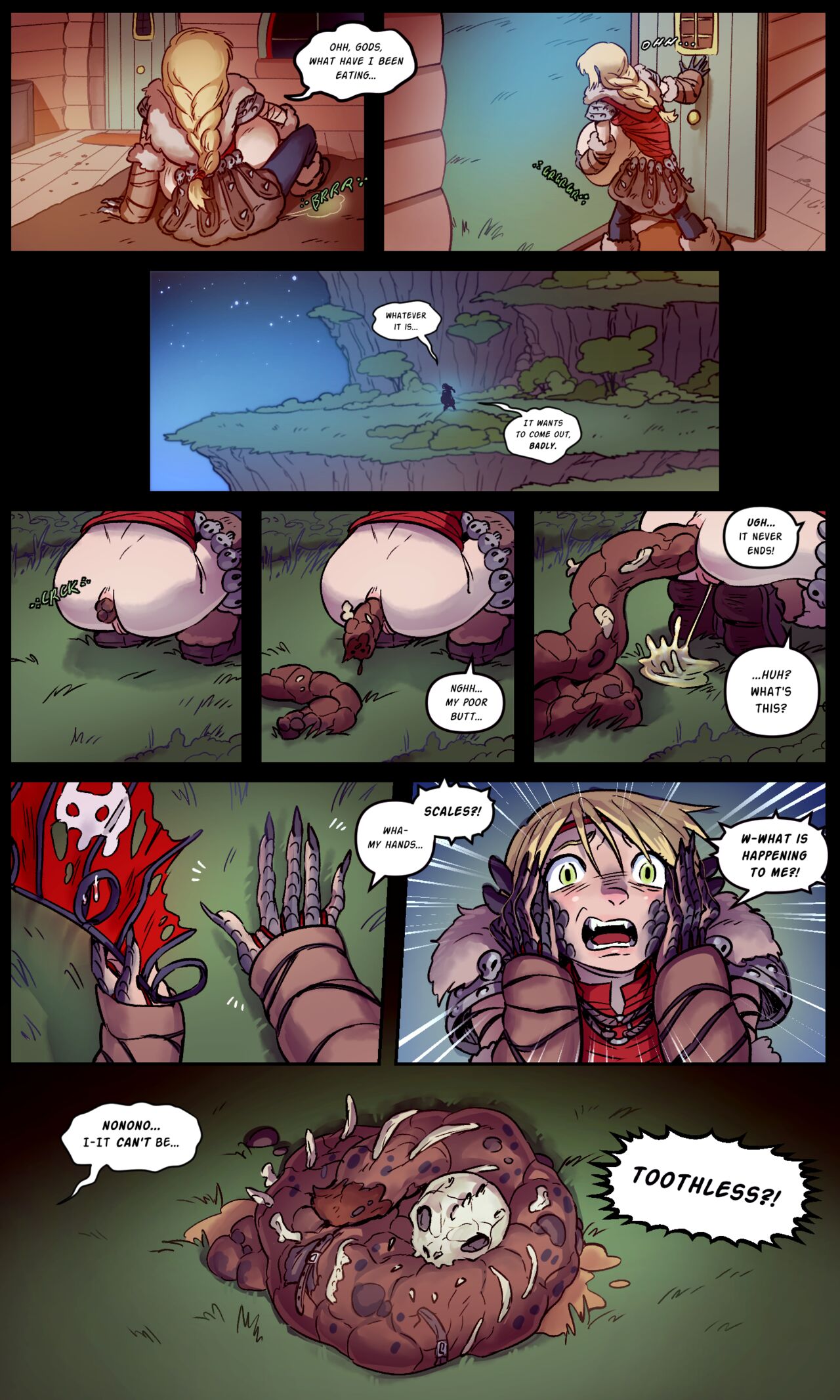 Astrid eats Toothless page 5 full