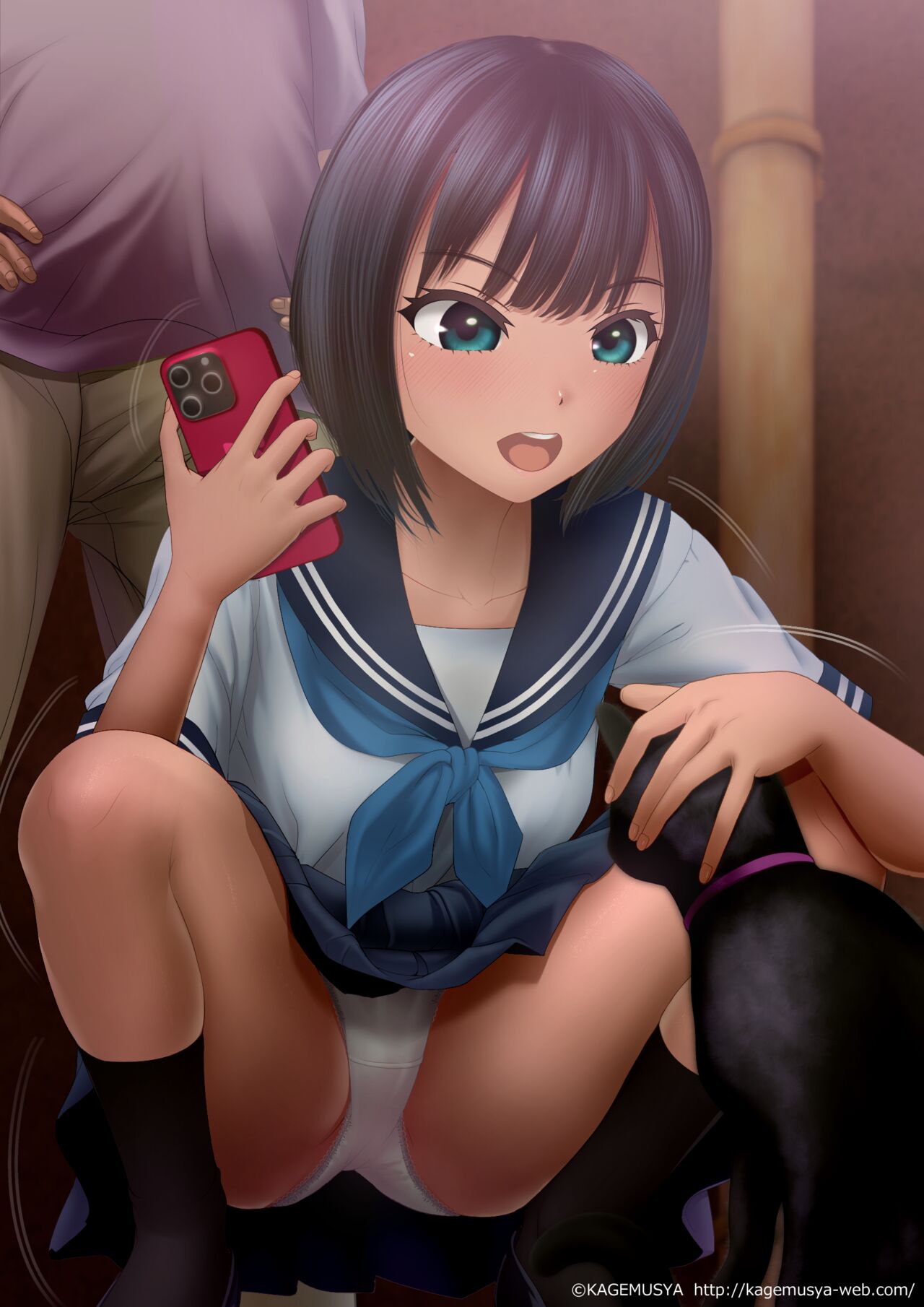 制服娘さん、無警戒におじさんの猫に釣られてしまう… page 6 full