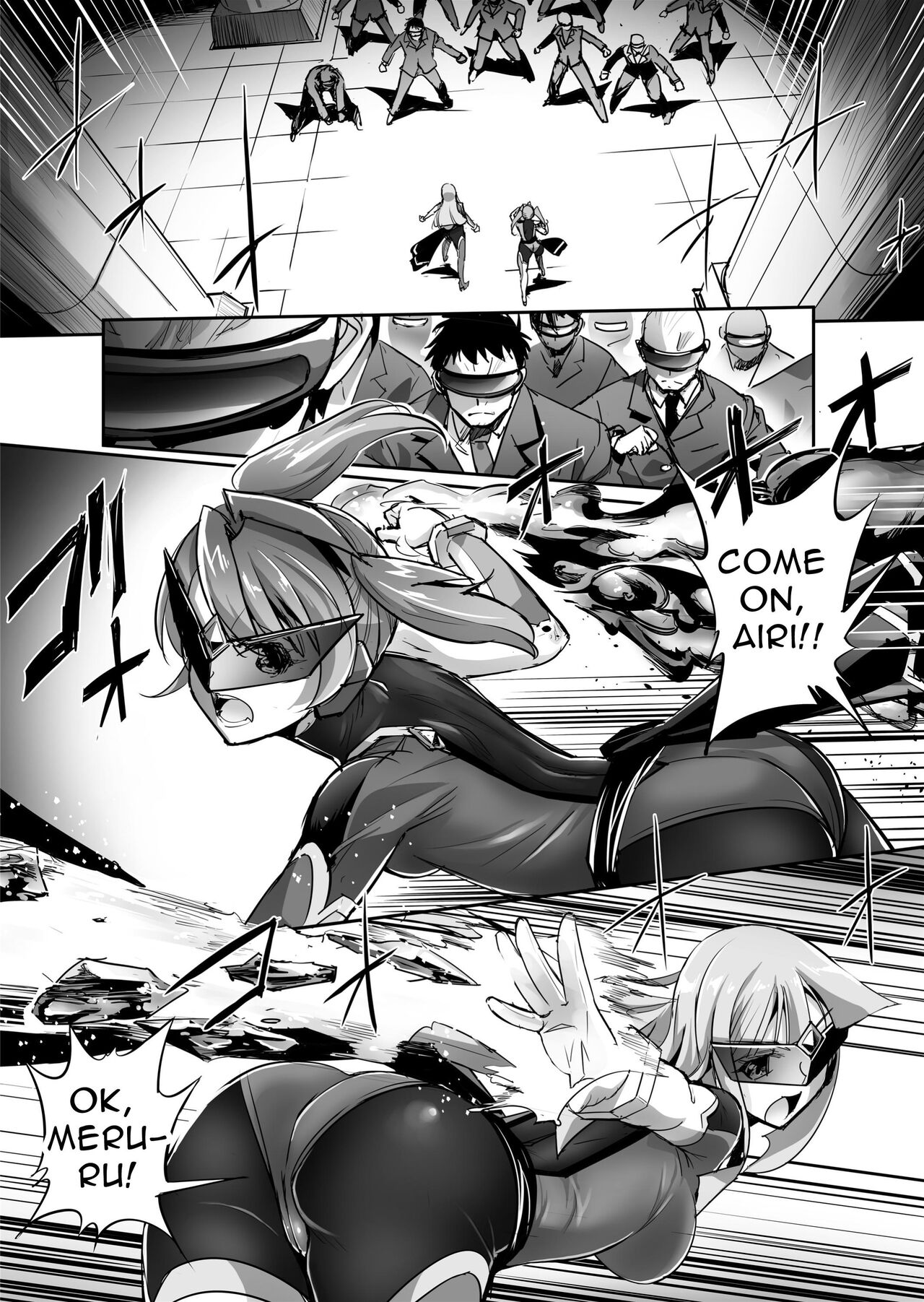 Enhyou Souki Twin Curely Yuri Heroine wa Otoko no Chinpo ni Haiboku suru Zenpen page 2 full