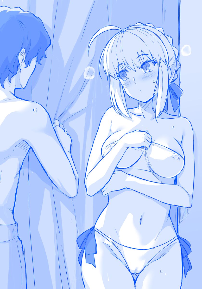 浮気するセイバーさん In 更衣室 ラフ page 7 full