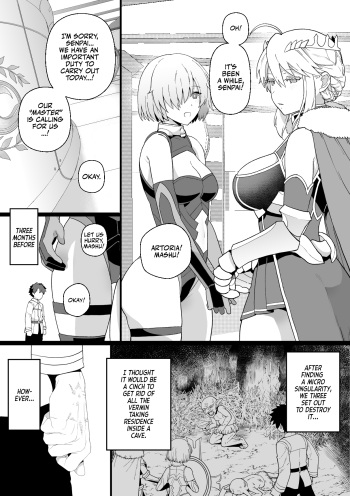 Artoria to Mash, Goblin Kan Manga | Artoria and Mashu Violated by a Goblin! cover