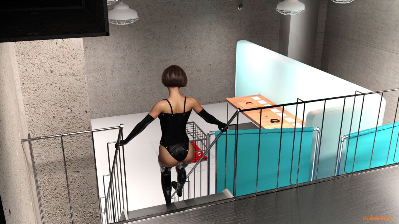 Secure Storage latex slave selfbondage in cage page 2 full