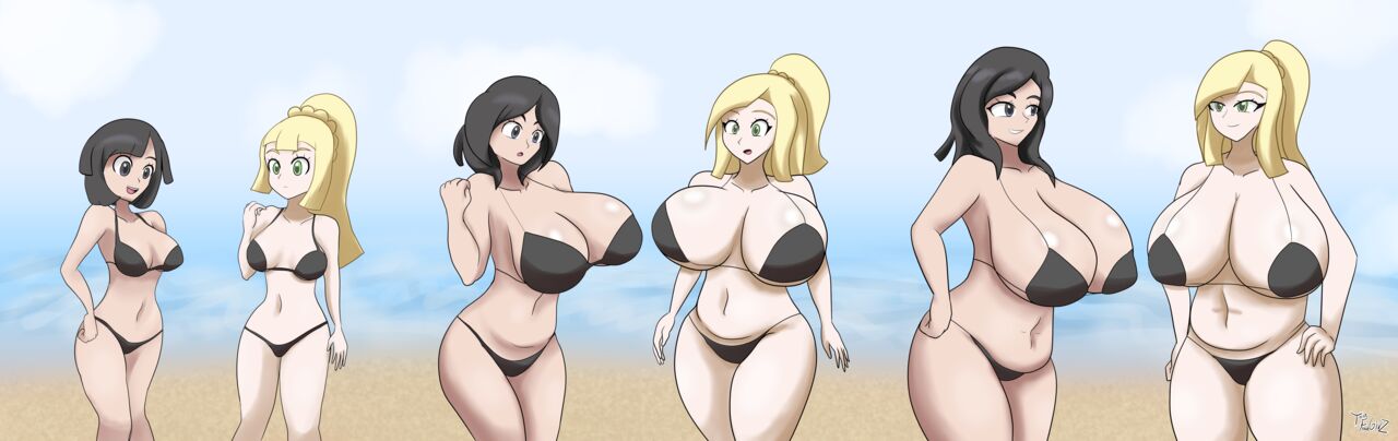 Selene, Lillie, Gloria &amp; Marnie on the Magical beach page 1 full