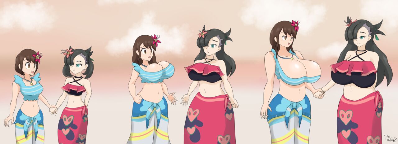 Selene, Lillie, Gloria &amp; Marnie on the Magical beach page 9 full