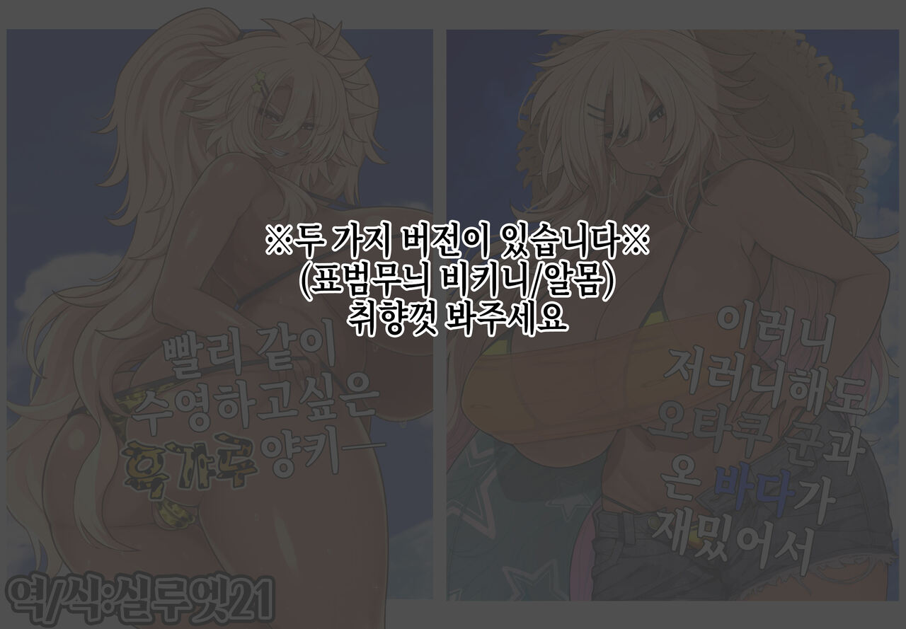 Nanda Kanda Otaku-kun to Kita Umi ga Tanoshimi de Hayaku Issho ni Oyogitai Kuro Gal Yankee | 이러니 저러니 해도 오타쿠 군과 온 바다가 재밌어서 빨리 같이 수영하고 싶은 흑갸루 양키 page 2 full