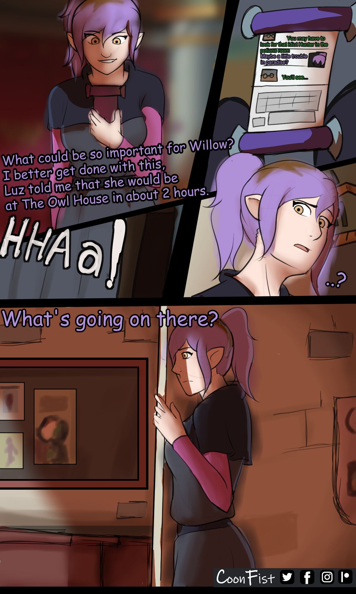 THE OWL HOUSE TALES     LUNTER COMIC page 2 full