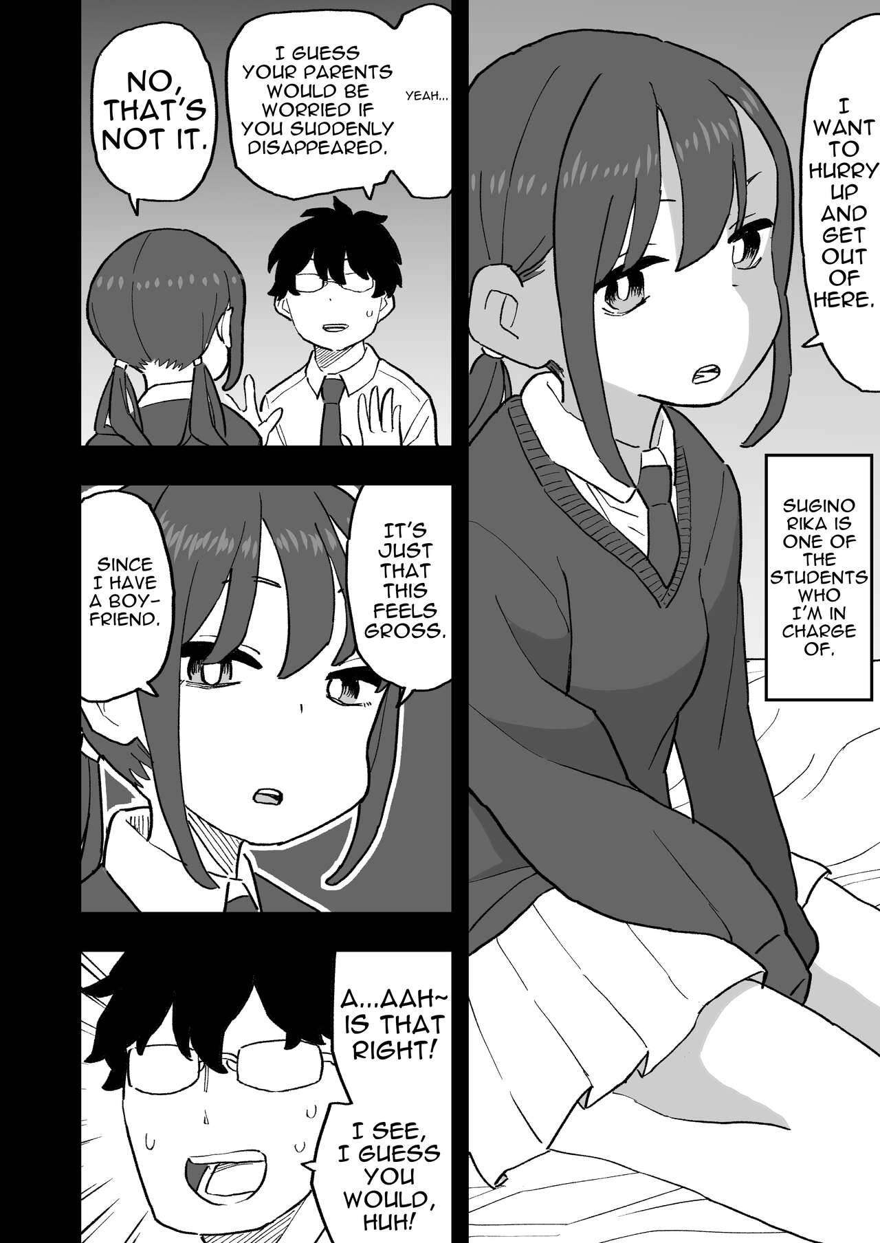 A Story About Being Locked In a Room Where You Can't Leave Unless I Do Perverted Stuff With My Apathetic, Boyfriend-Having Student page 4 full