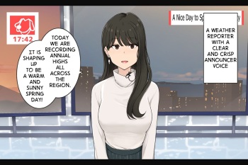 Shigoto de wa Meiryou de Kirei na Hassei dakedo Sex-chuu wa Torotoro Katsuzetsu de Amaikoe Dashichau Otenki Onee-san | A Weather Reporter With a Clear Announcer Voice that Melts During Sex cover