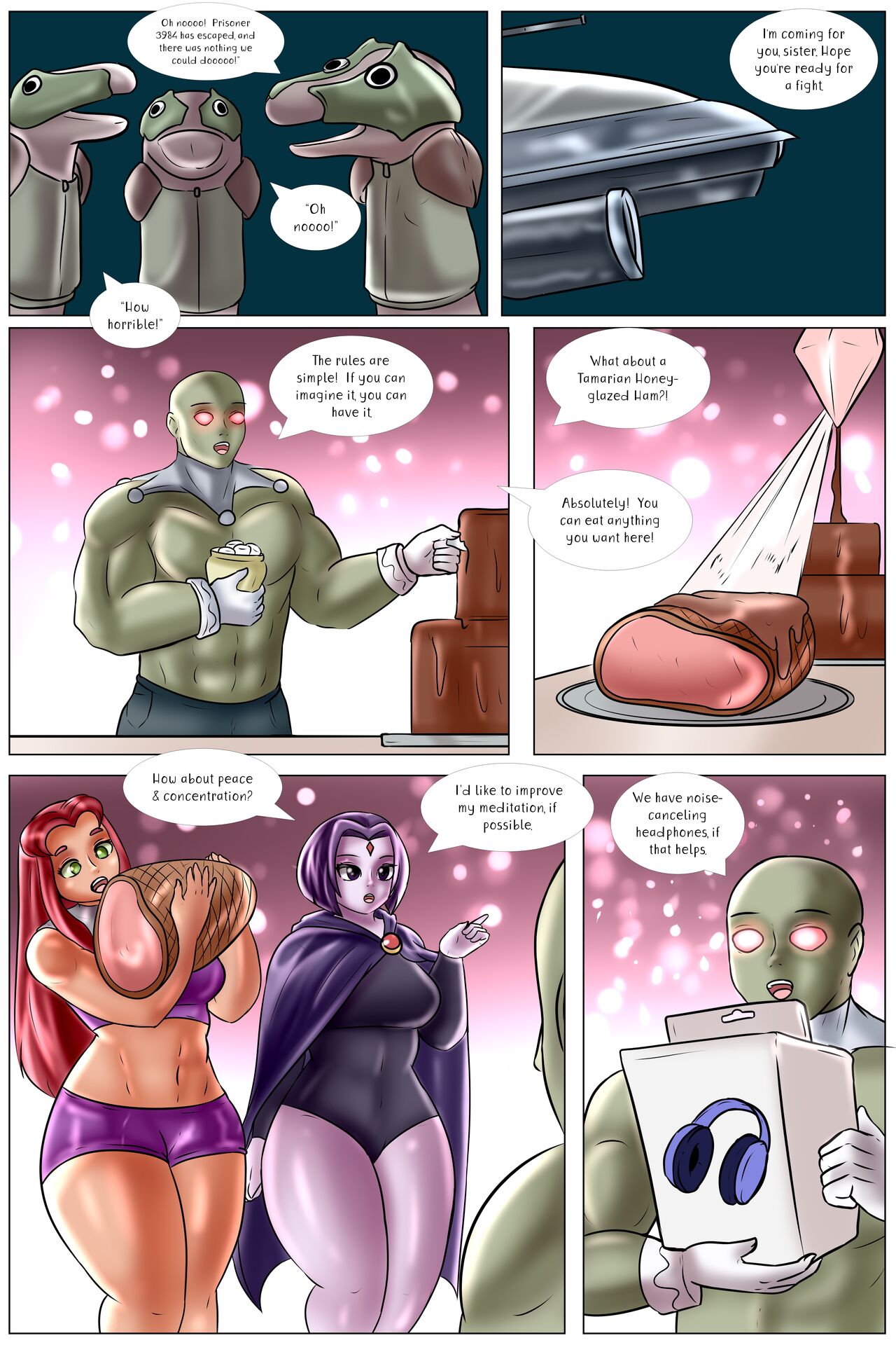 Starfire x Raven - Galactic Buffet page 10 full