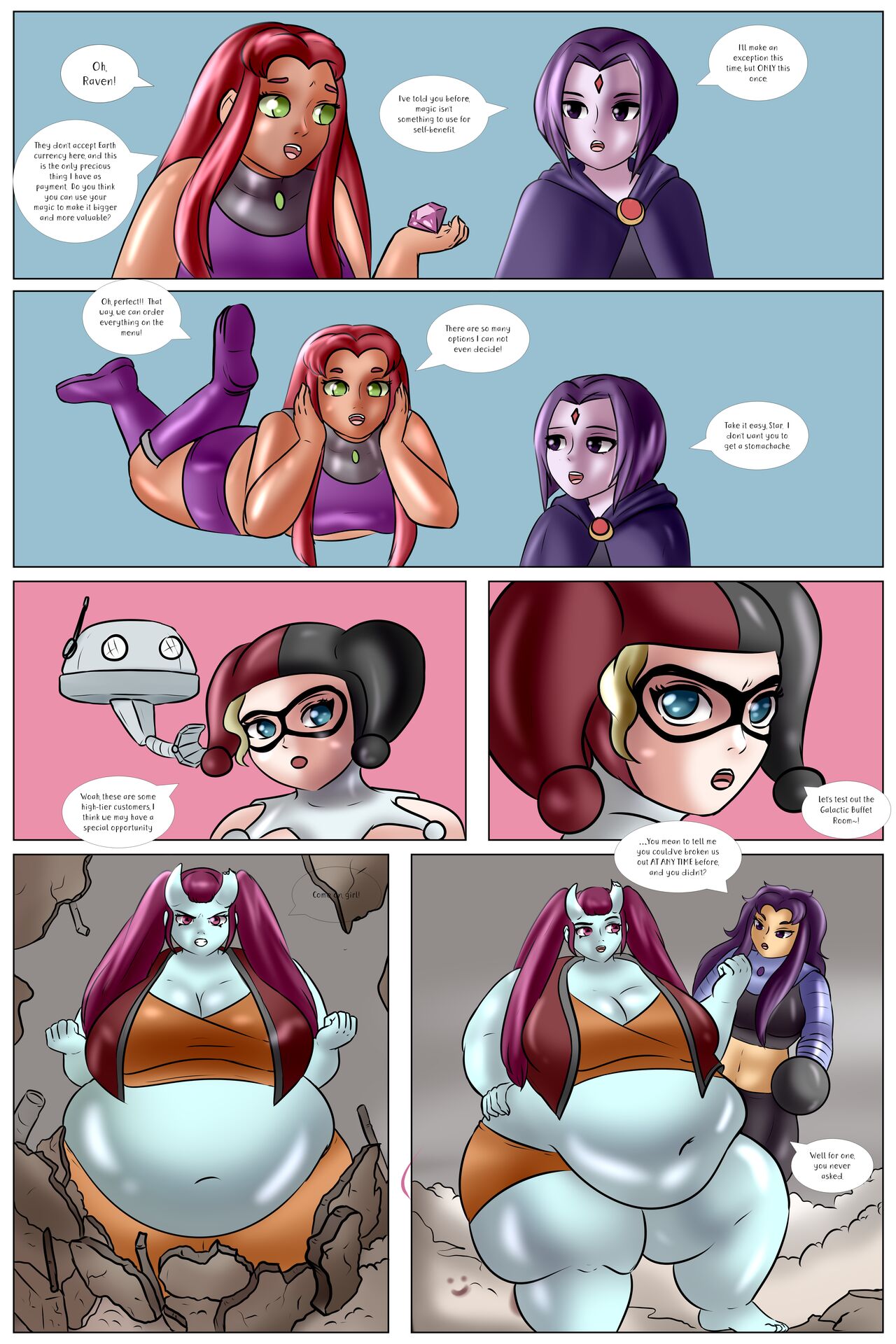 Starfire x Raven - Galactic Buffet page 6 full