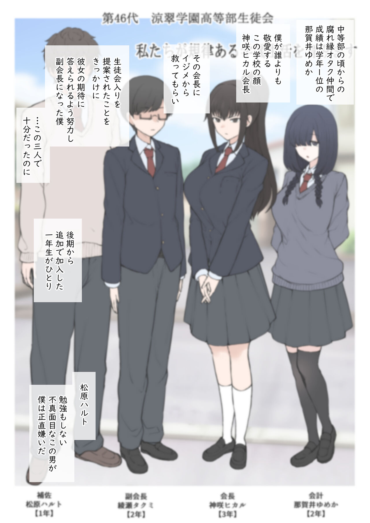 Yari-chin Shinnyūsei ni ura de Jiwajiwa to Hakai Sareteiku boku no Shiawasena Seitokai Raifu page 3 full