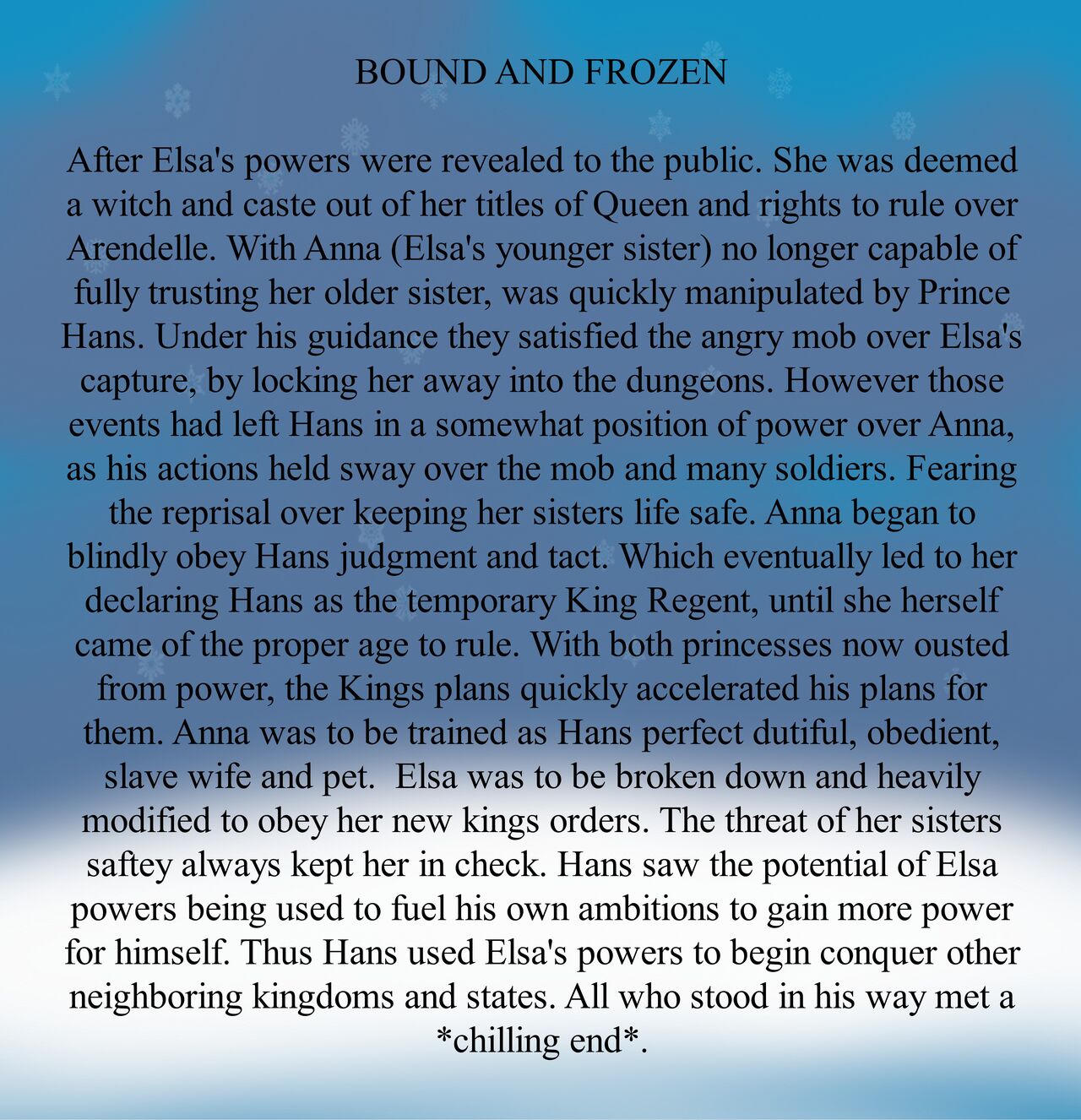 Bound and Frozen page 2 full