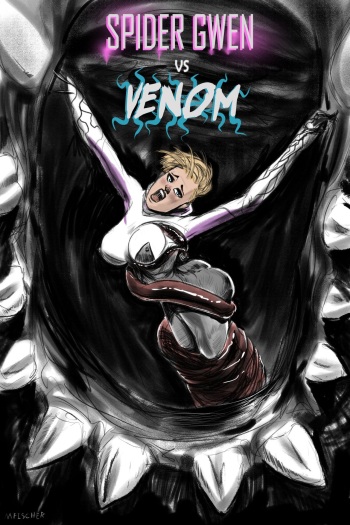 Venom's Kiss #1 - Spider-Gwen vs Venom cover