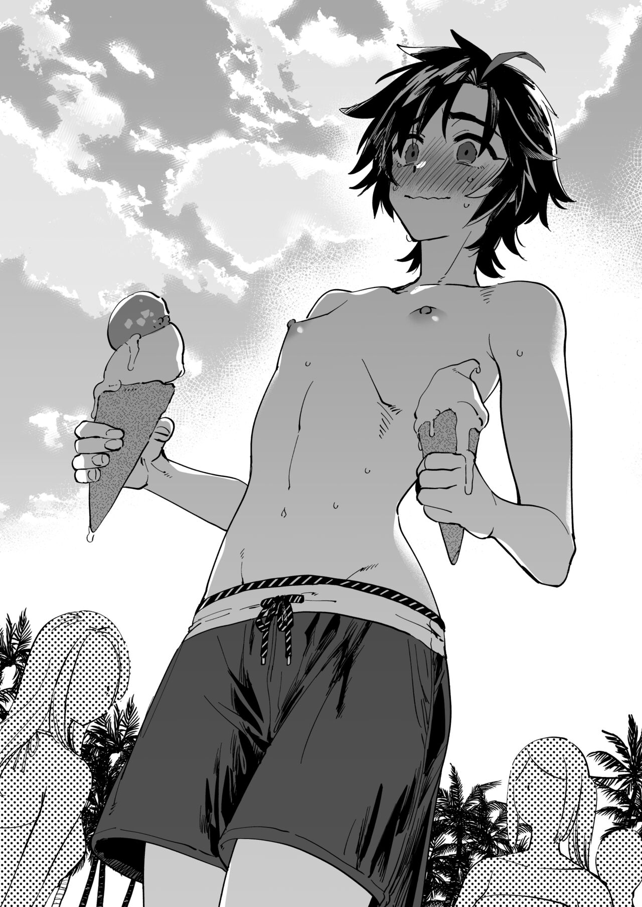 ビーチで男水着チャレンジ中に女の人にナンパされた女盗賊…？ page 1 full