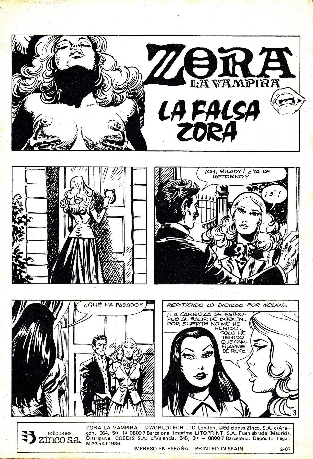 Zora la vampira n.5 - La falsa Zora &amp; Celos juveniles page 3 full