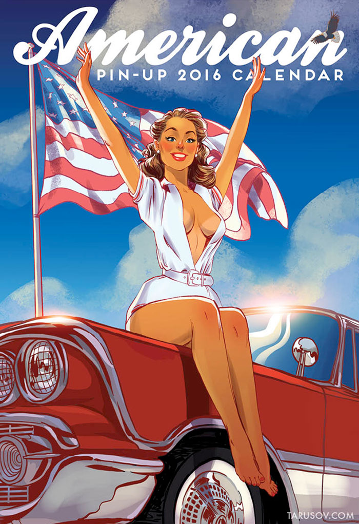 American Pin-Up 2016 Calendar Inspired By The Places Visited In USA page 1 full