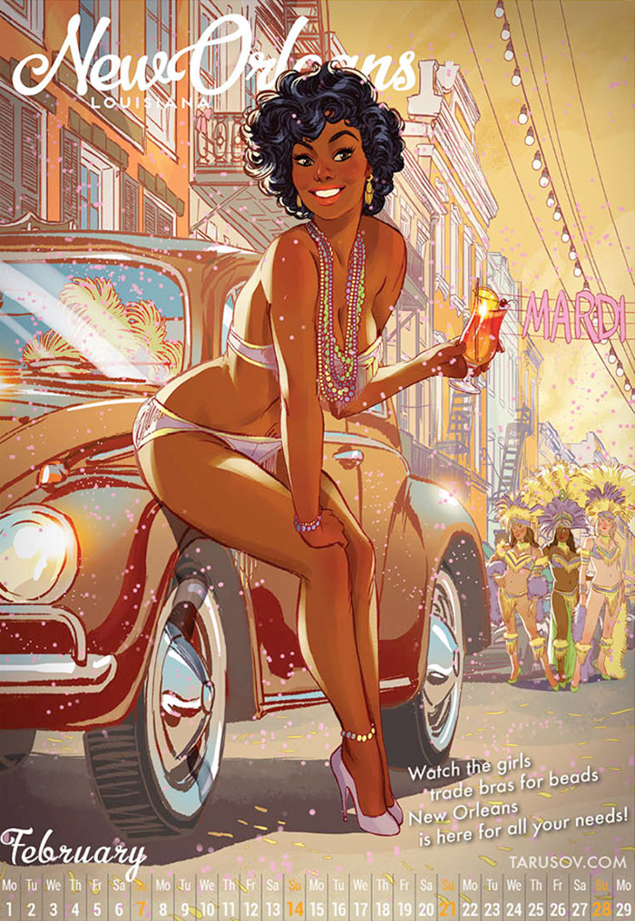 American Pin-Up 2016 Calendar Inspired By The Places Visited In USA page 3 full