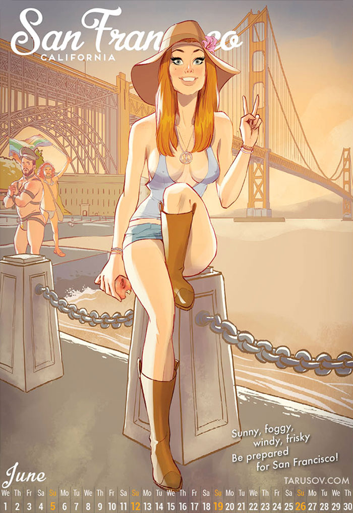 American Pin-Up 2016 Calendar Inspired By The Places Visited In USA page 7 full