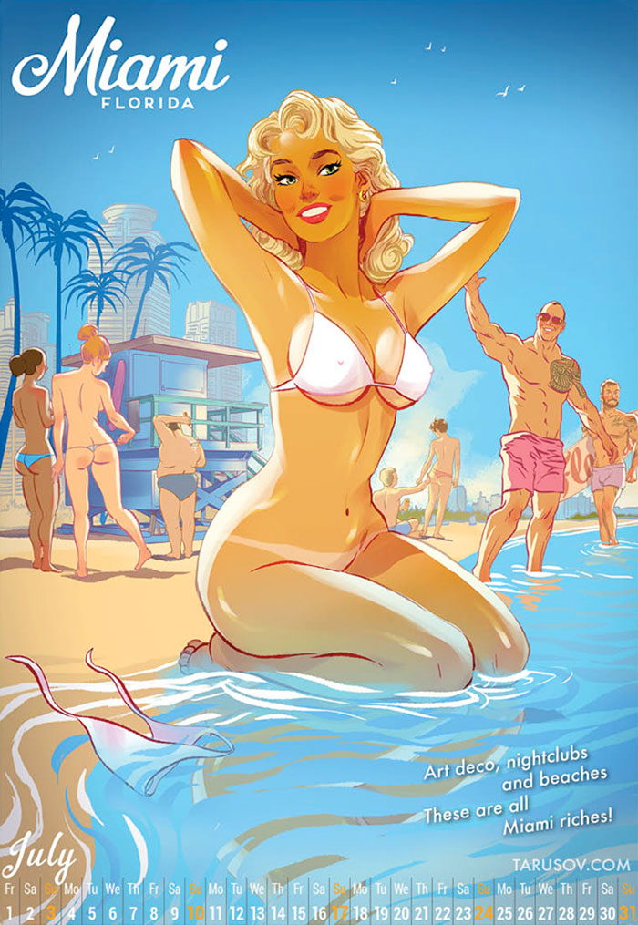 American Pin-Up 2016 Calendar Inspired By The Places Visited In USA page 8 full