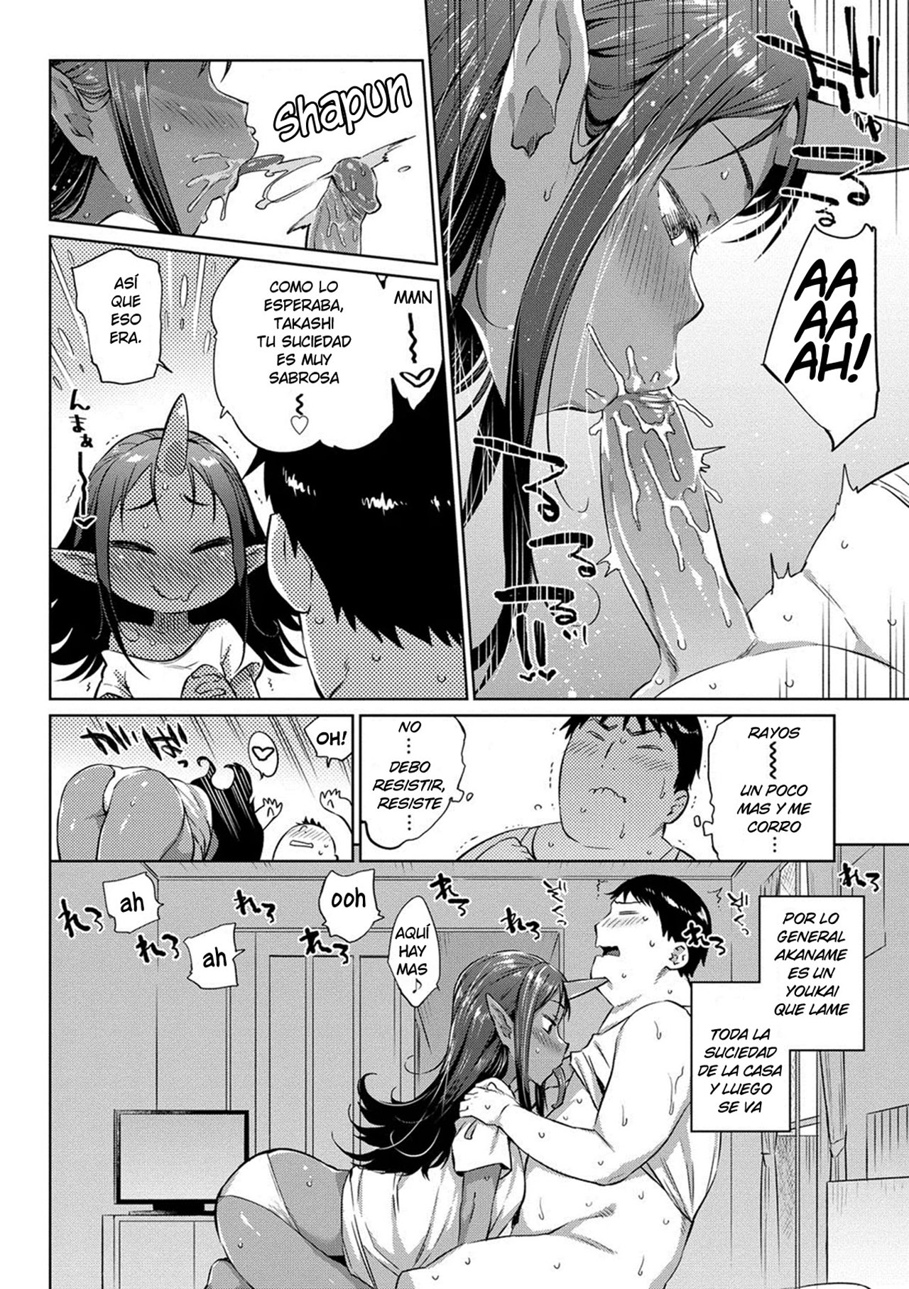 Asedaku Otoko to Akaname-san | El Hombre Sudoroso Y Akaname-san page 4 full