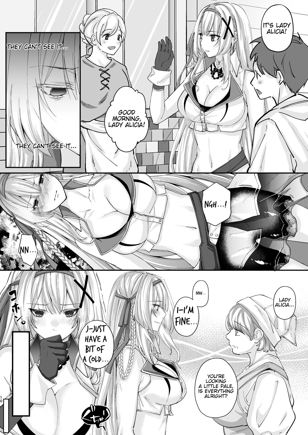 Parasite Rubber -The Tale of a Princess Knight Parasitized by Black Rubber Tentacle Clothes- page 10 full