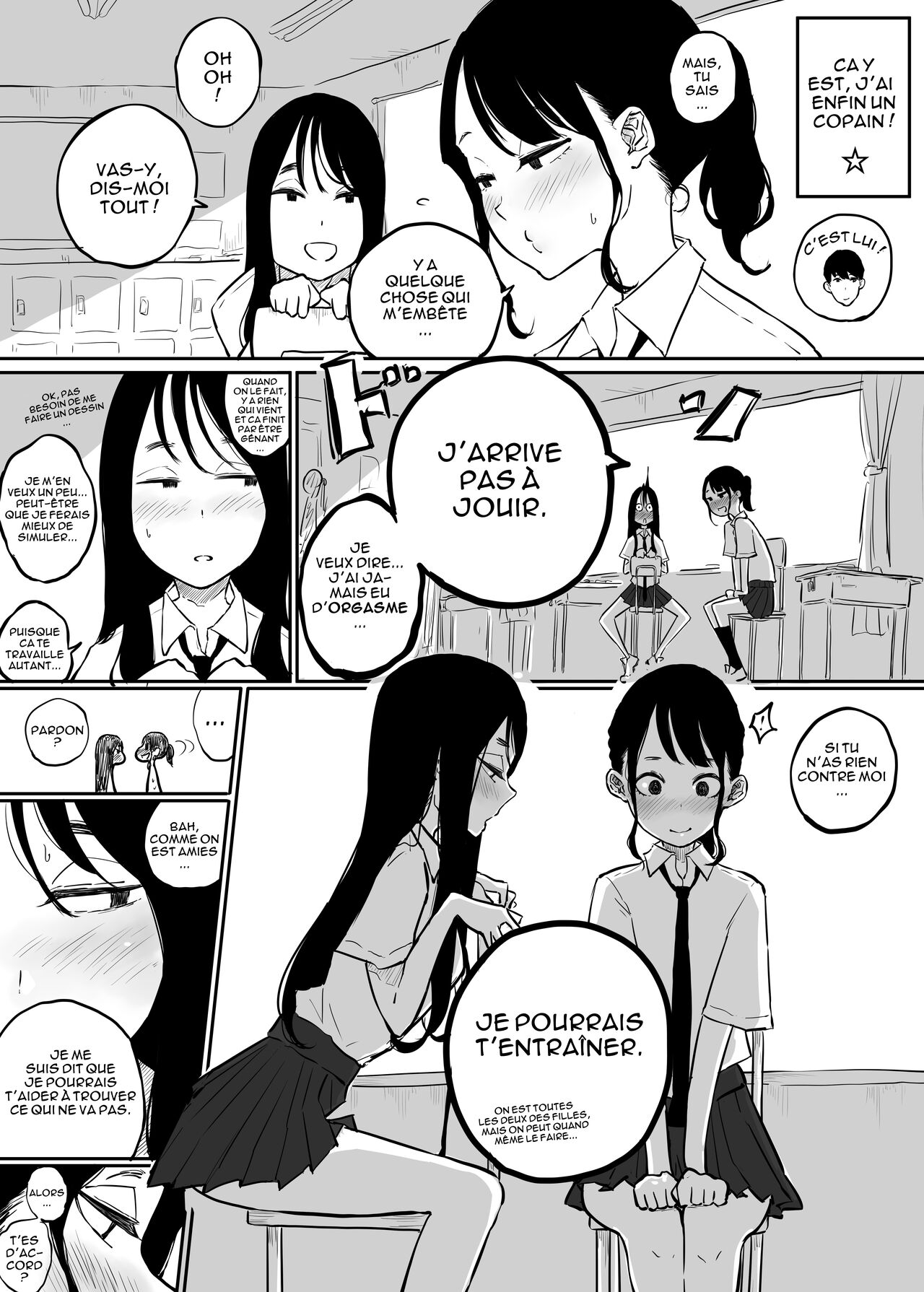 Kareshi to no Ecchi ga Jouzu ni Dekiru you ni Ecchi no Renshuu Aite o Shite kureru Onna Tomodachi | Mon amie m'entraîne au lit pour que je sois meilleure avec mon copain page 1 full