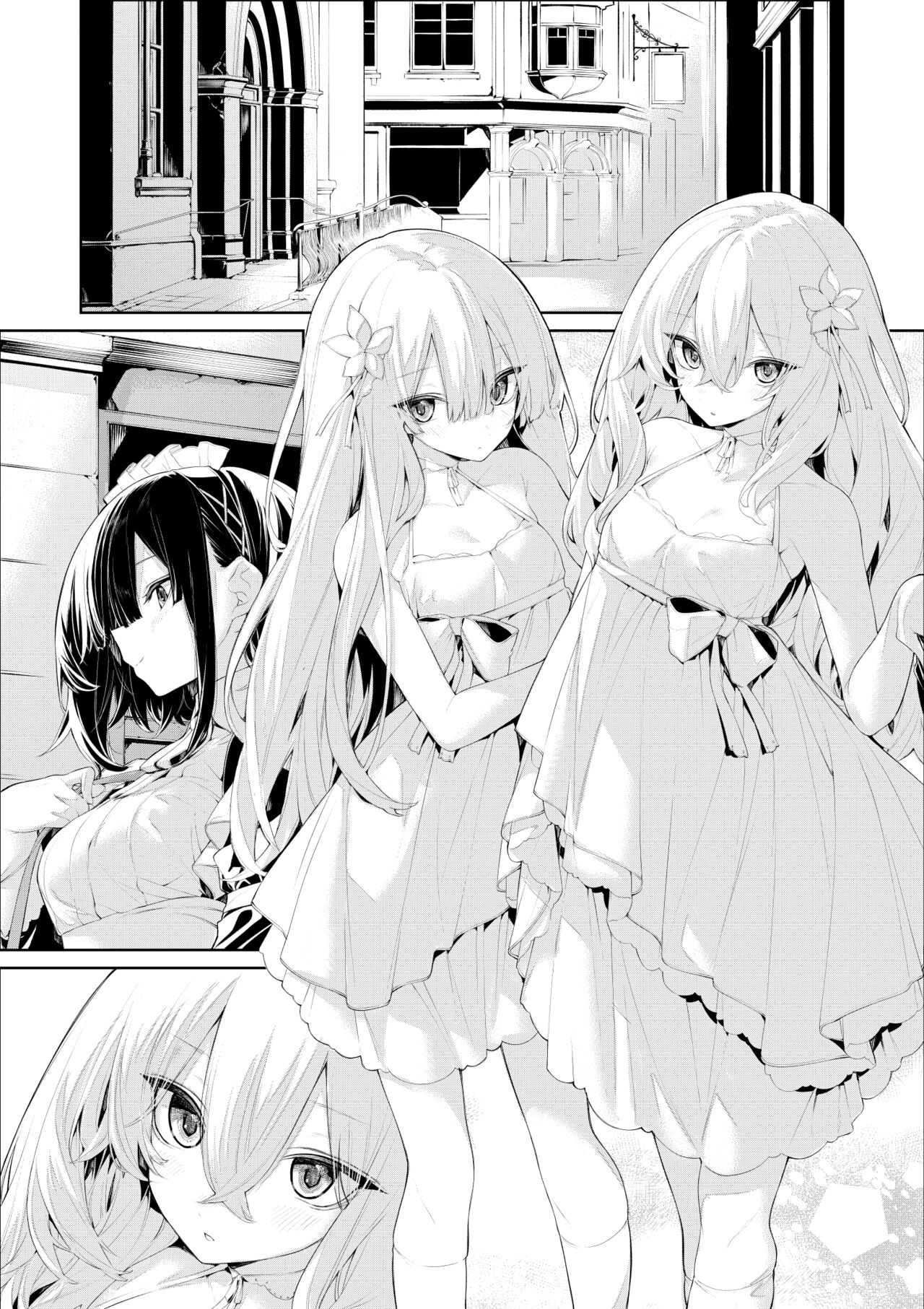 Soto de  Maid-san o Yuuwaku Suru Shimai no  Ojou-sama page 6 full