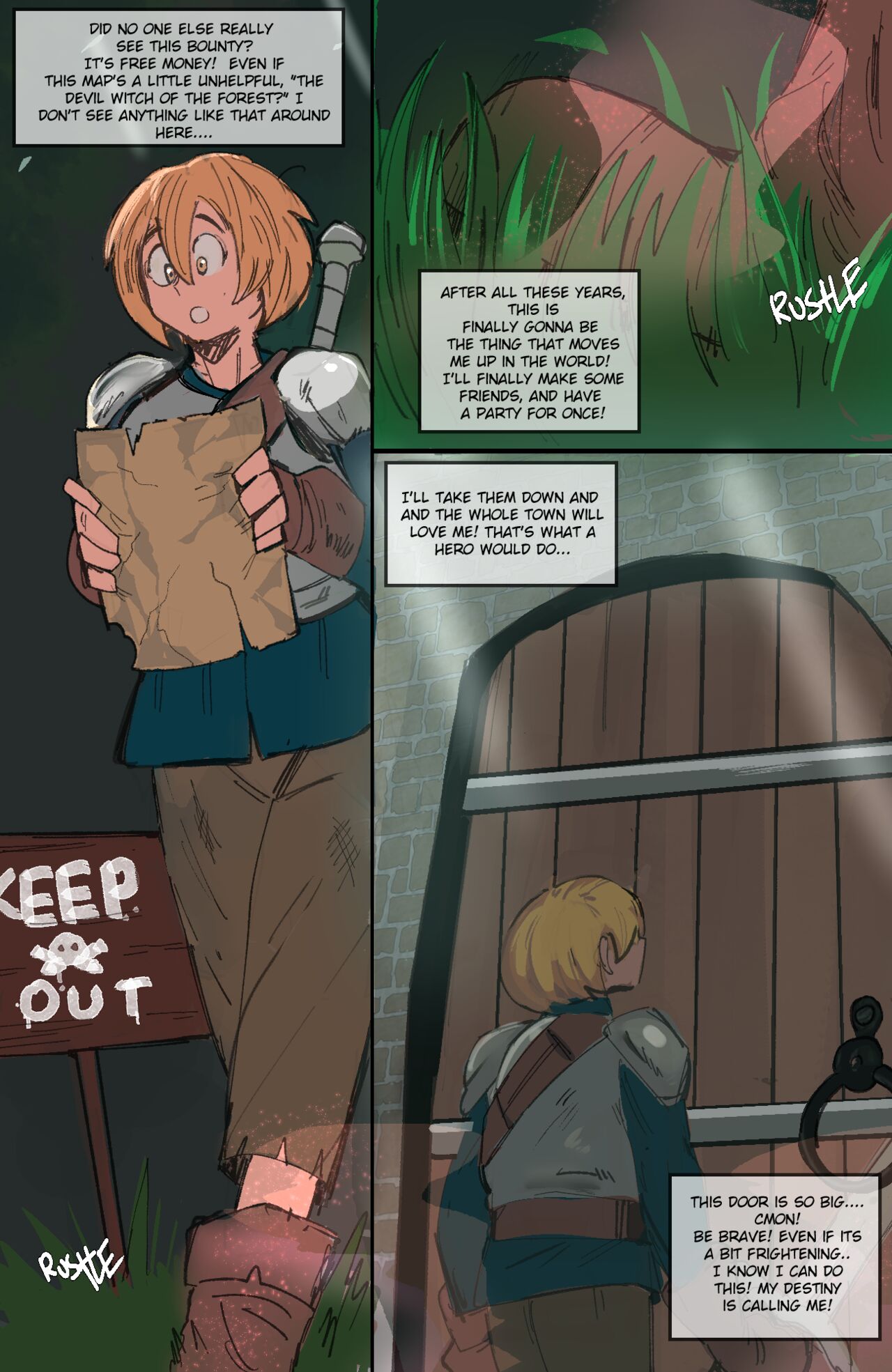Captured by the Terror of the Dark Forest! page 1 full