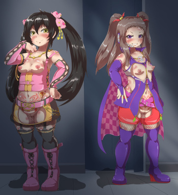 LOLI exposed / revealing / reverse clothes cover