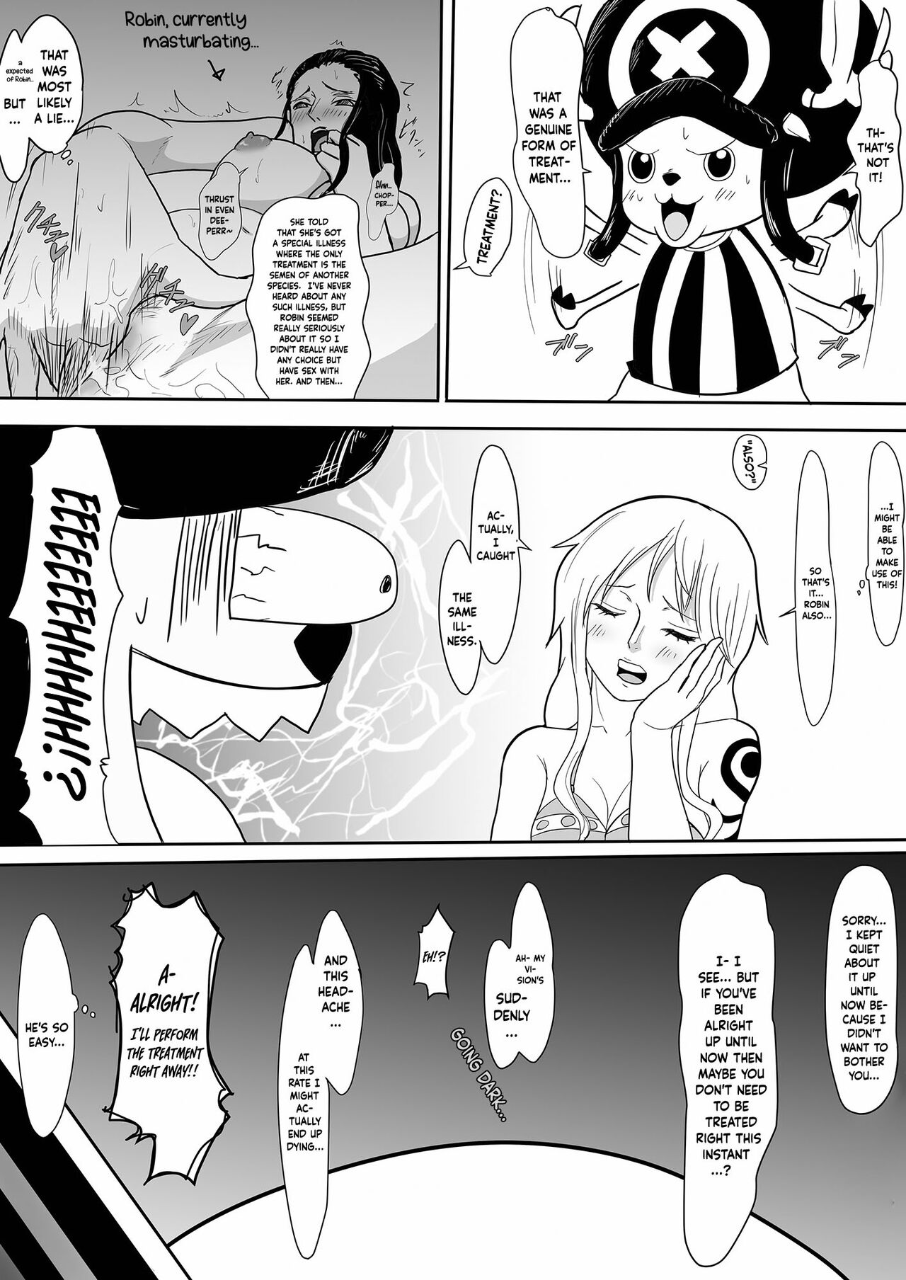 Nami to Chopper ga Sex Shimakuru Hon | A Book About Nami and Chopper's Sex Spree page 10 full