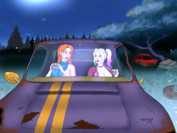 FutaBox - Couple in the car cover