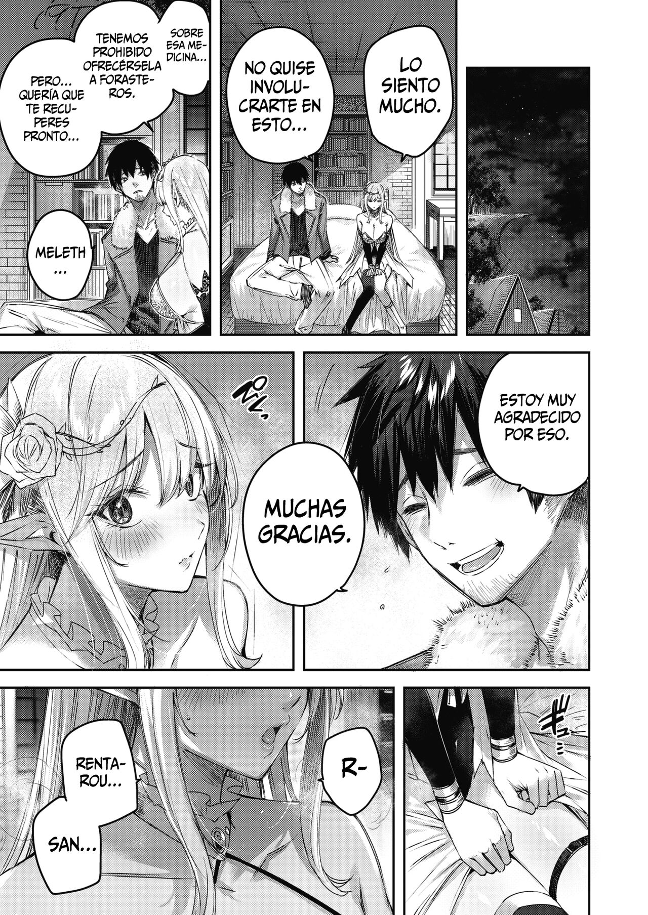Dokushin Hunter no Deai wa Elf no Mori de Ch. 2 | El Encuentro de un Cazador Soltero en el Bosque Élfico Cap.2 page 10 full
