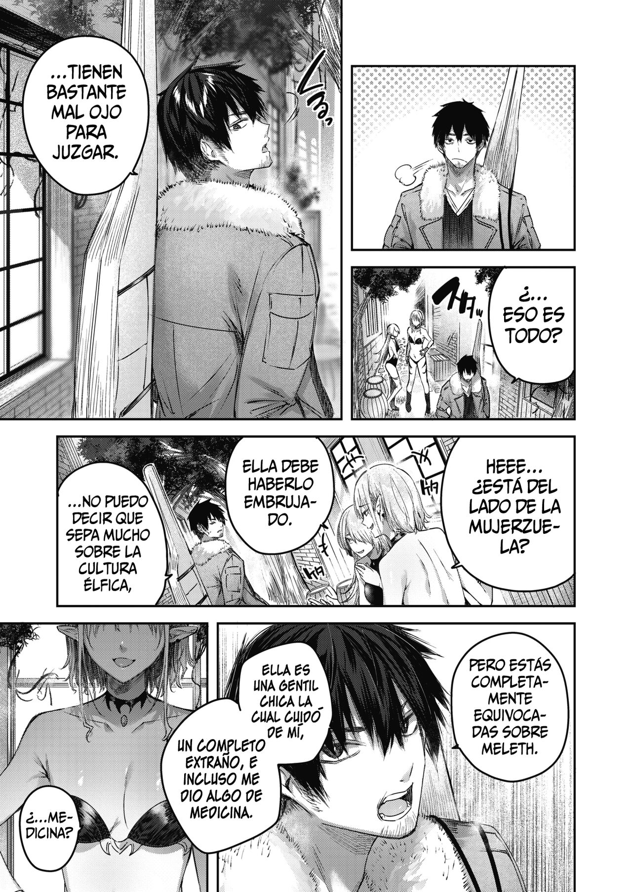 Dokushin Hunter no Deai wa Elf no Mori de Ch. 2 | El Encuentro de un Cazador Soltero en el Bosque Élfico Cap.2 page 6 full